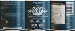 Label for Organic Spirulina Tablet Form