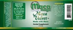 Label for Maca Velvet