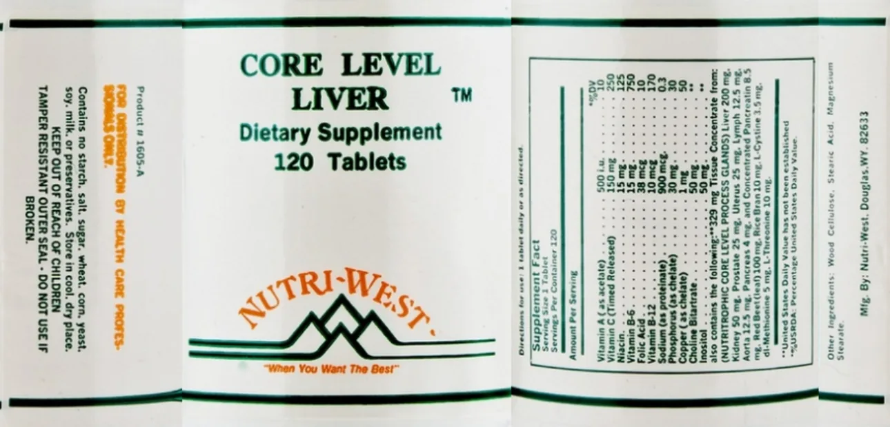 Label for Core Level Liver
