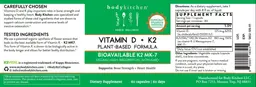 Label for Vitamin D + K2