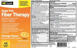 Label for Fiber Therapy Sugar Free Orange Flavor