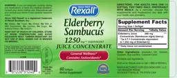 Label for Elderberry Sambucus