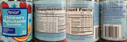 Label for Children's Multivitamin Gummies