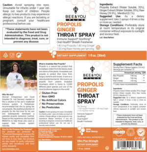 Propolis Ginger Throat Spray
