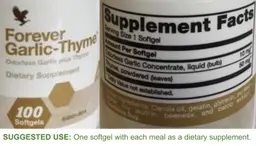 Label for Forever Garlic-Thyme