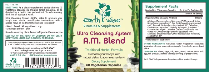 Label for Ultra Cleansing System A.M. Blend