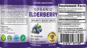 Organic Elderberry Drops 250 mg