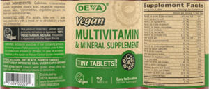 Vegan Multivitamin & Mineral Supplement