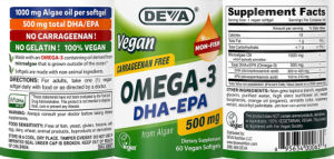 Vegan Omega-3 DHA-EPA 500 mg