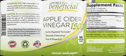 Label for Apple Cider Vinegar 1500