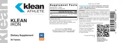 Label for Klean Iron
