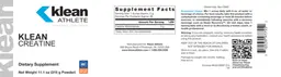 Label for Klean Creatine