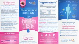 Label for Hair, Skin & Nails HA Collagen Builder Chewable Lozenge Mixed Berry Flavor