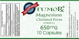 Label for Magnesium Chelated Form Formula 650 mg