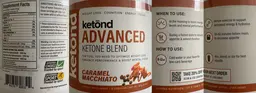 Label for Advanced Ketone Blend Caramel Macchiato
