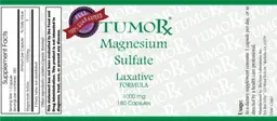 Label for Magnesium Sulfate 1000 mg