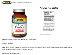 Label for Adult's Probiotic 17 Billion Cells