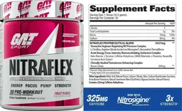 Label for Nitraflex Fruit Punch
