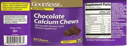 Label for Chocolate Calcium Chews