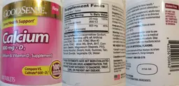Label for Calcium 600 + D3