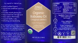 Label for Organic Babassu Oil