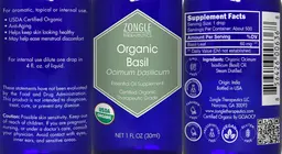 Label for Organic Basil