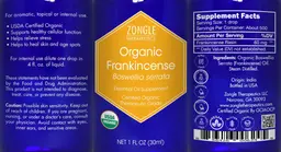 Label for Organic Frankincense