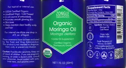 Label for Organic Moringa Oil