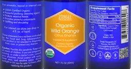 Label for Organic Wild Orange
