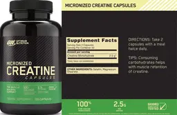 Label for Micronized Creatine Capsules 2.5 g