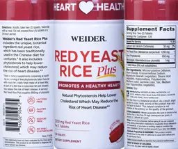 Label for Red Yeast Rice Plus