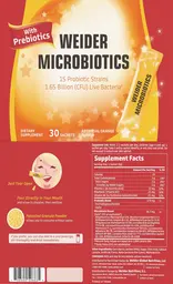 Label for Microbiotics Orange Flavor