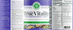 Label for True Vitality Unflavored