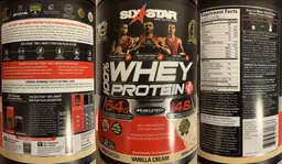 Label for 100% Whey Protein Plus Elite Series Vanilla Cream