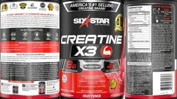 Label for CreatineX3 Elite Series Fruit Punch