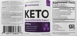 Label for Carb Control Keto