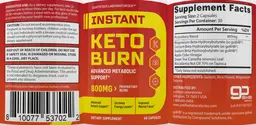 Label for Instant Keto Burn