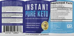 Label for Instant Pure Keto