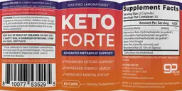 Label for Keto Forte