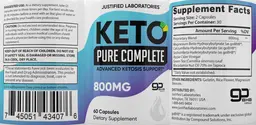 Label for Keto Pure Complete