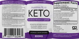 Label for Pharmalite XS Keto