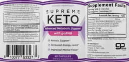 Label for Supreme Keto