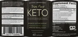 Label for Trim Fast Keto