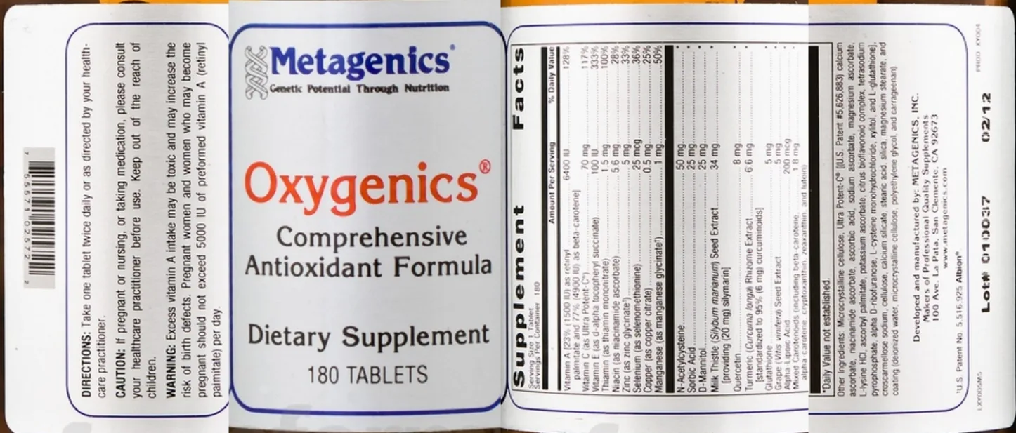 Label for Oxygenics