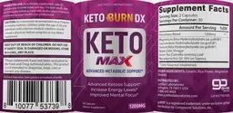Label for Keto Burn DX Max