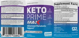 Label for Keto Prime Max
