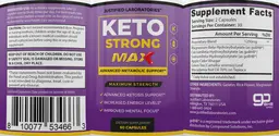 Label for Keto Strong Max