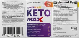 Label for Power Blast Keto Max