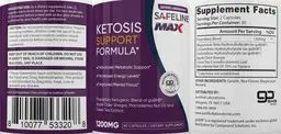 Label for Safeline Ketosis Max