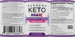 Label for Supreme Keto Max